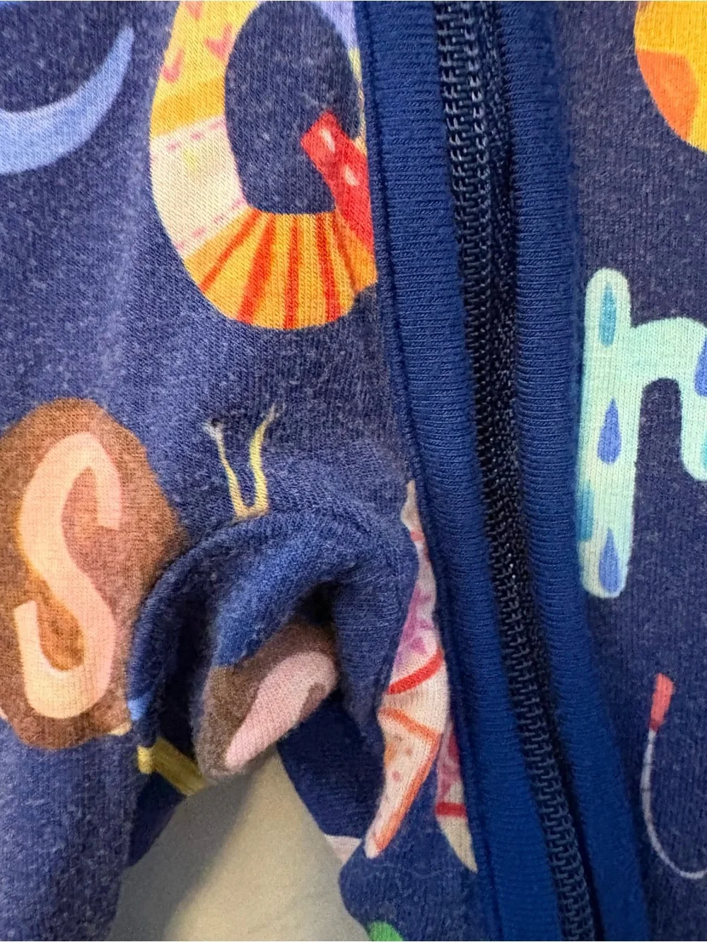 Little Sleepies alphabet friends bamboo convertible pajamas 18-24 months